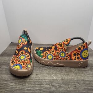 UIN Infinate Fanasty 2 Art Painted Travel Slip On Flats Comfort Shoes   Size 8.5